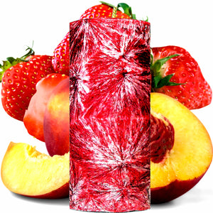 Strawberry Peaches Scented Palm Wax Pillar Candle – Vegan, Cruelty-Free, Made in Australia - Long-Lasting Fragrance – Perfect for Weddings, Birthdays, Christmas Gifts & All Occasions