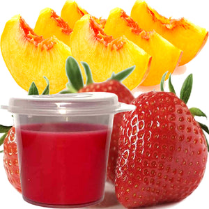 Strawberry Peaches Eco Soy Shot Pot Candle Melts