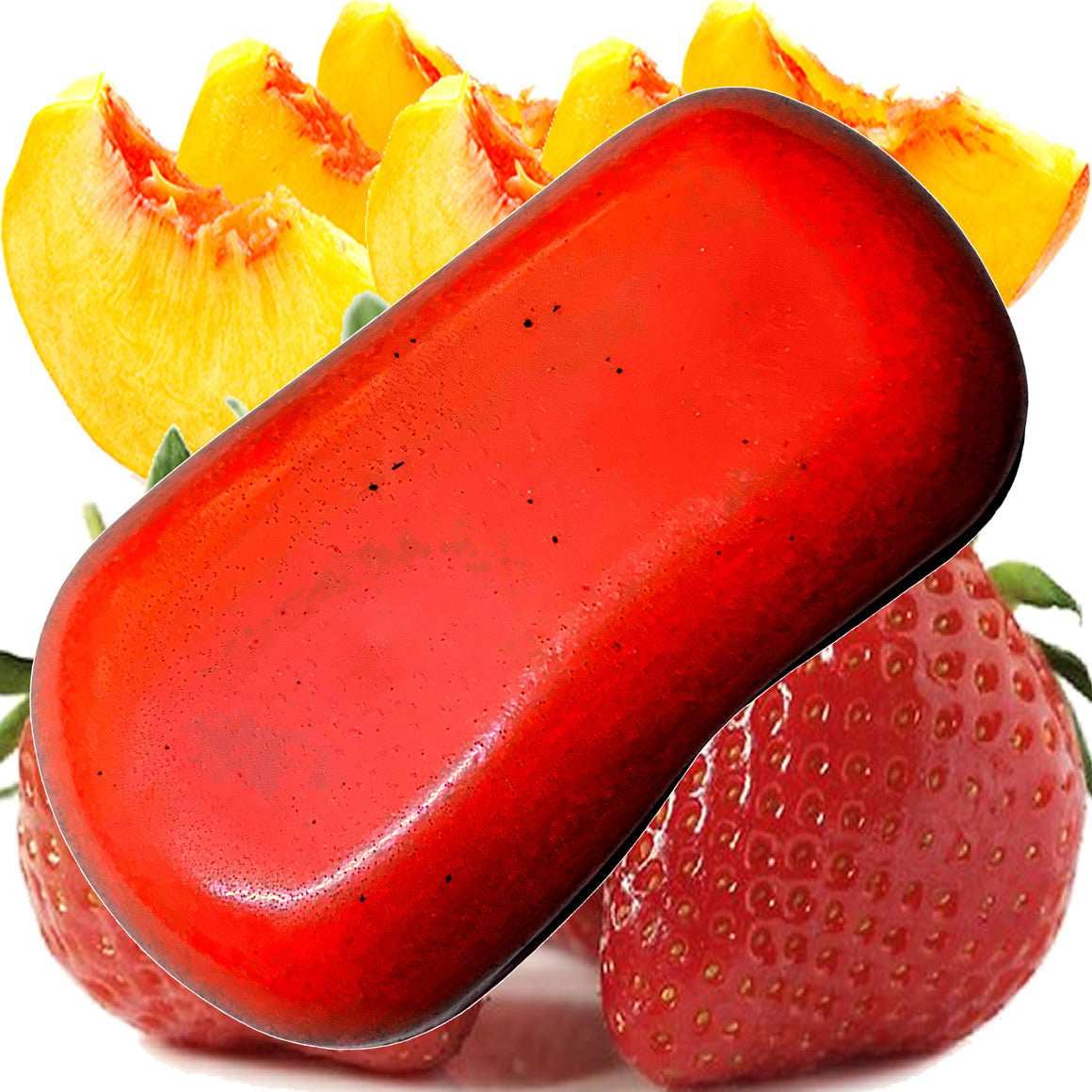 Strawberry Peaches Vegan Soap Bars Plant-Based Cruelty-Free Handcrafted