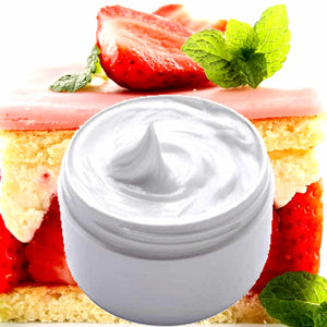 Strawberry Shortcake Hydrating vegan body and hand cream moisturizer. Handmade in Australia, cruelty free, long-lasting fragrance, perfect for all skin types and ideal as a gift for men or women.