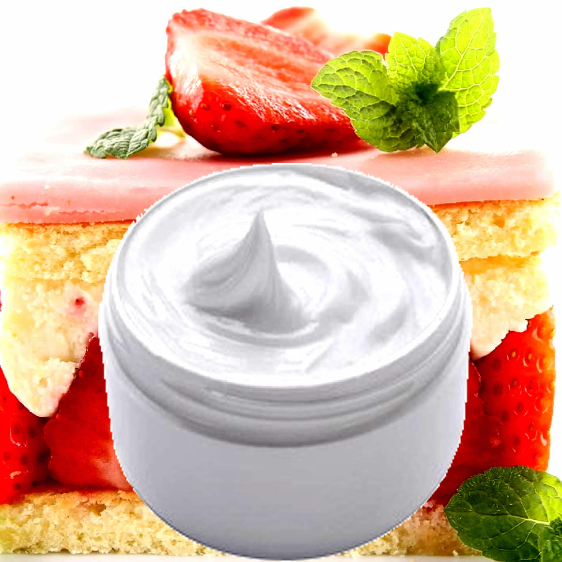 Strawberry Shortcake Hydrating vegan body and hand cream moisturizer. Handmade in Australia, cruelty free, long-lasting fragrance, perfect for all skin types and ideal as a gift for men or women.