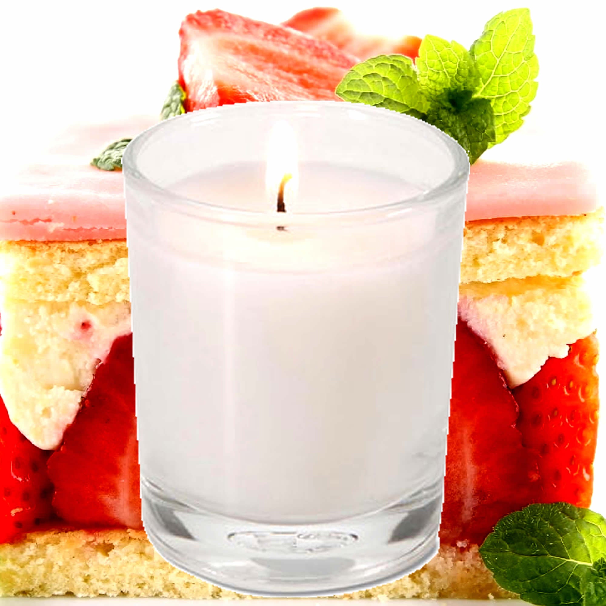 Strawberry Shortcake Eco Soy Votive Candles – Clean Burn, Plant-Based, Vegan & Pet Safe