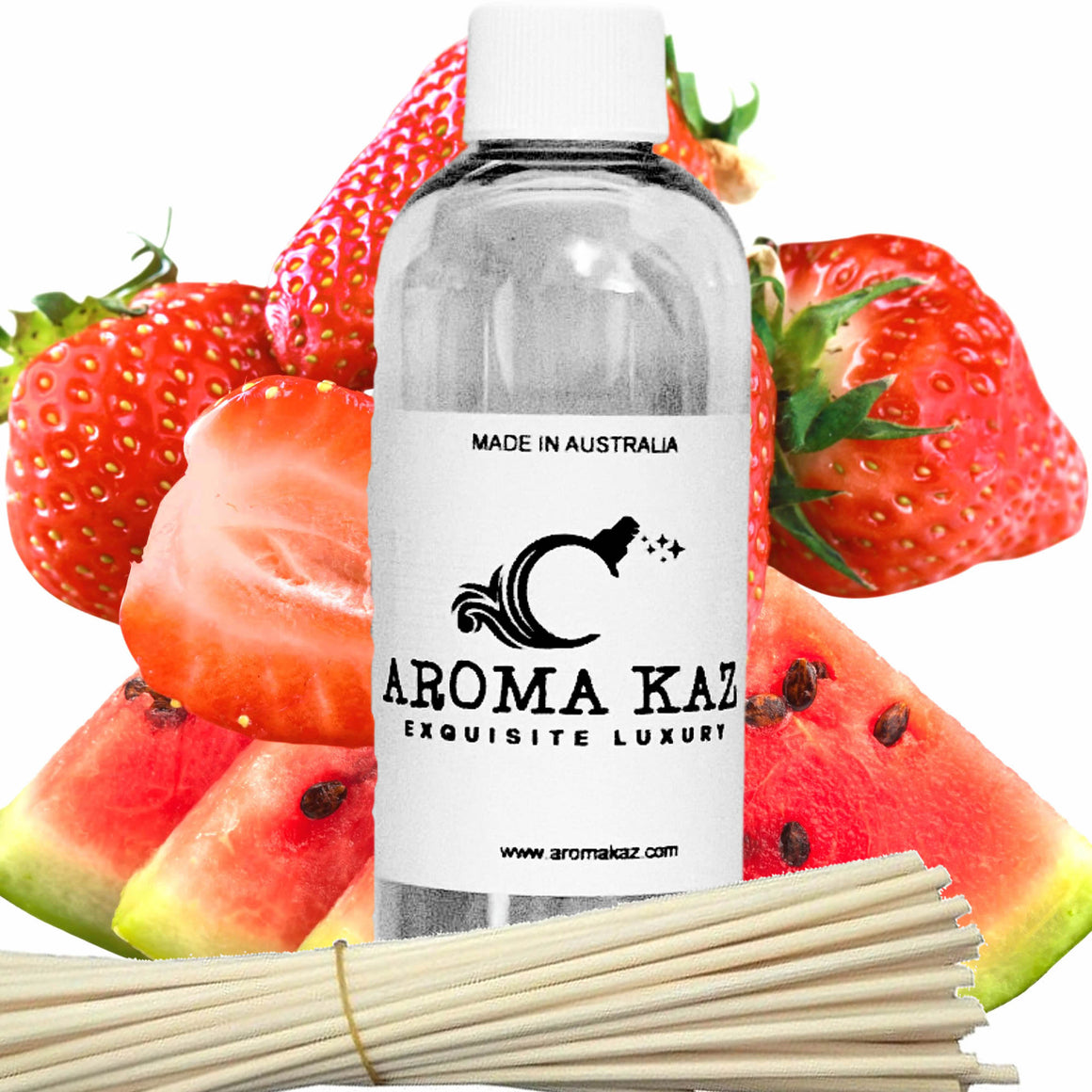 Strawberry Watermelon Diffuser Fragrance Oil with Reeds – Vegan Cruelty-Free Home Aroma