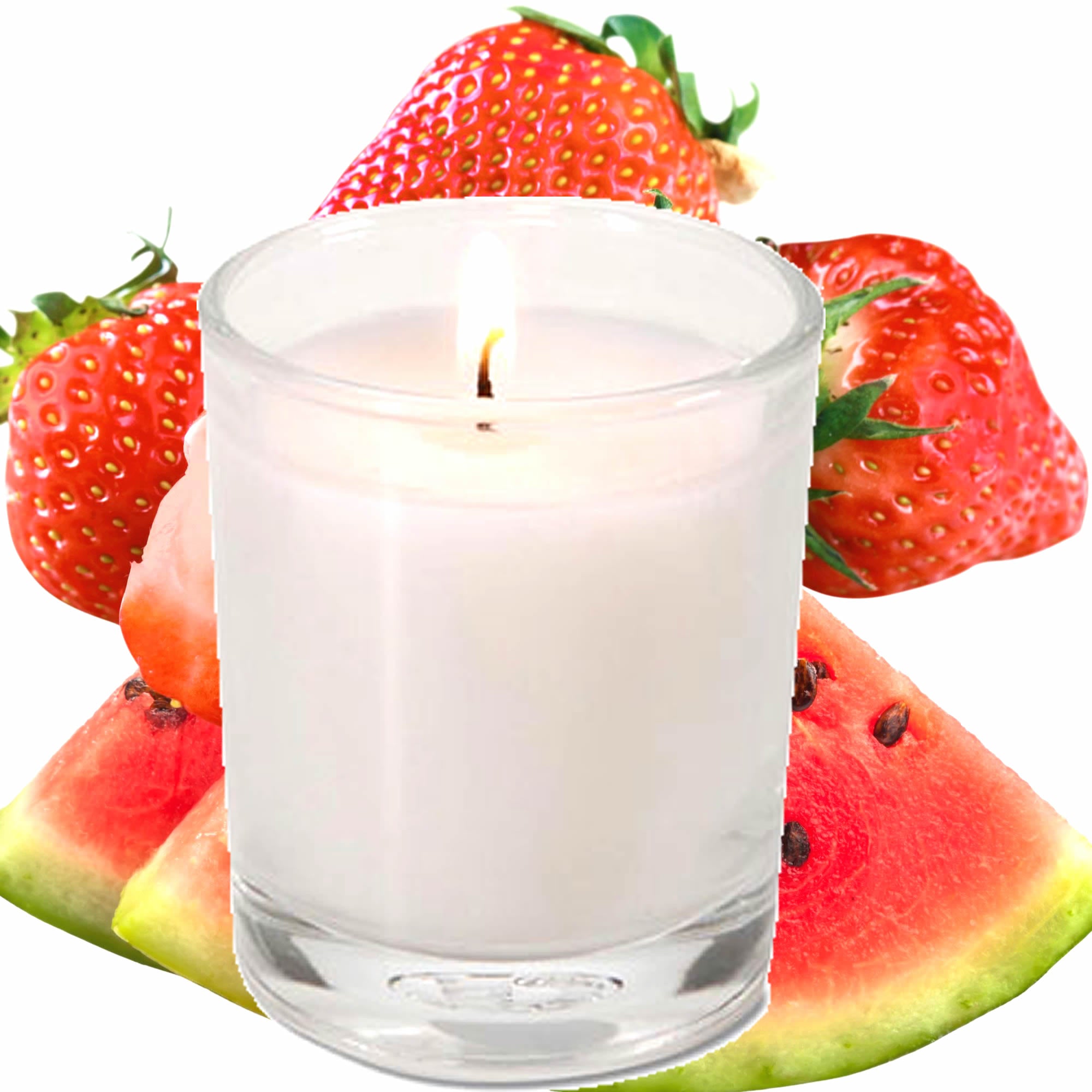 Strawberry Watermelon Eco Soy Votive Candles – Clean Burn, Plant-Based, Vegan & Pet Safe