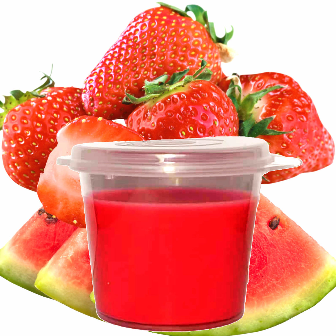 Strawberry Watermelon Soy Candle Melt Shot Pots – Plant-Based, Vegan, Cruelty-Free, Hand-Poured