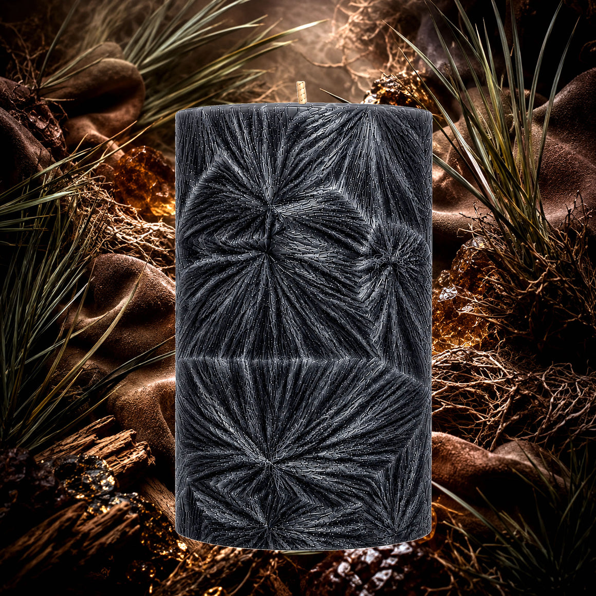 Suede Musk & Vetiver Pillar Candle