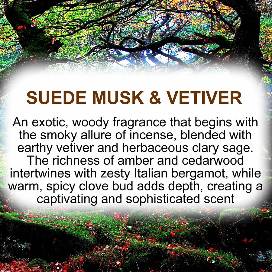 Suede Musk & Vetiver Body Wash/Shower Gel/Bubble Bath Plant Based Vegan Cruelty Free