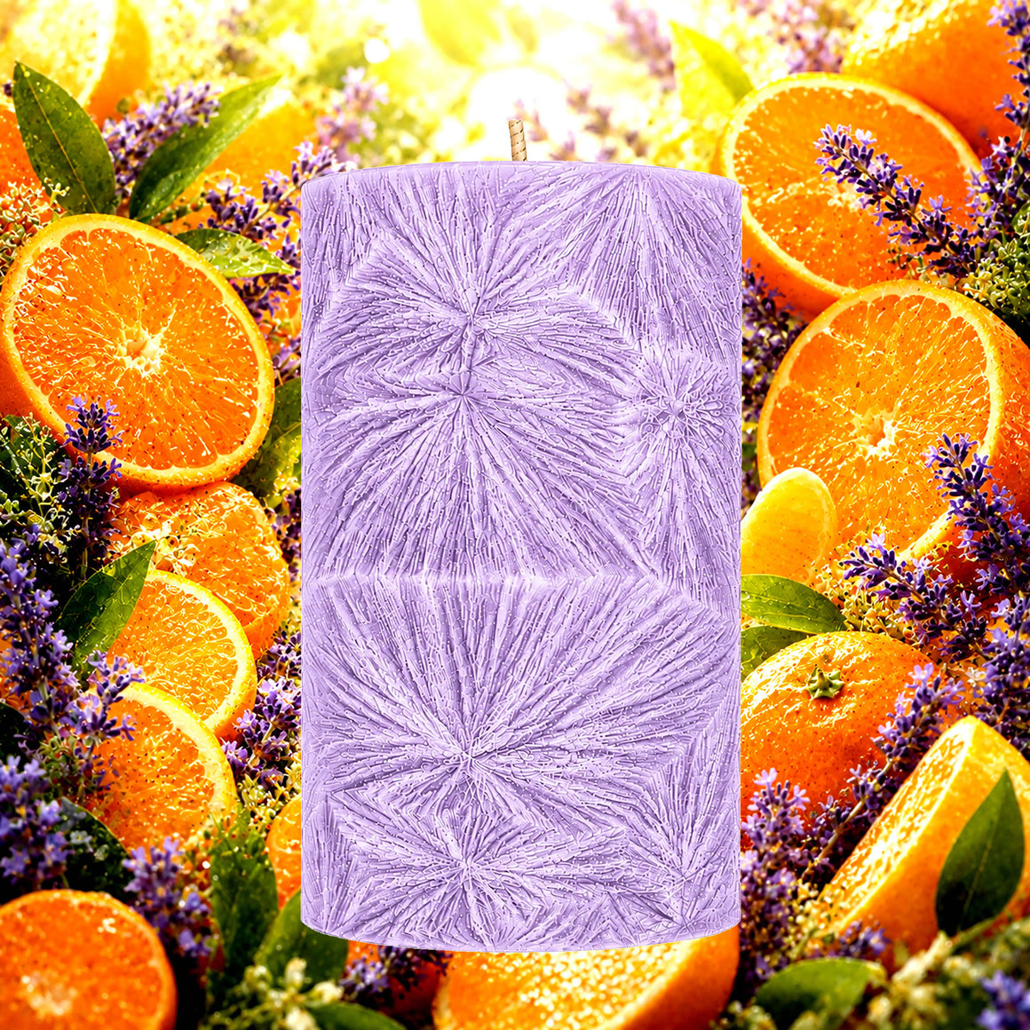 Sweet Orange & Lavender Pillar Candle