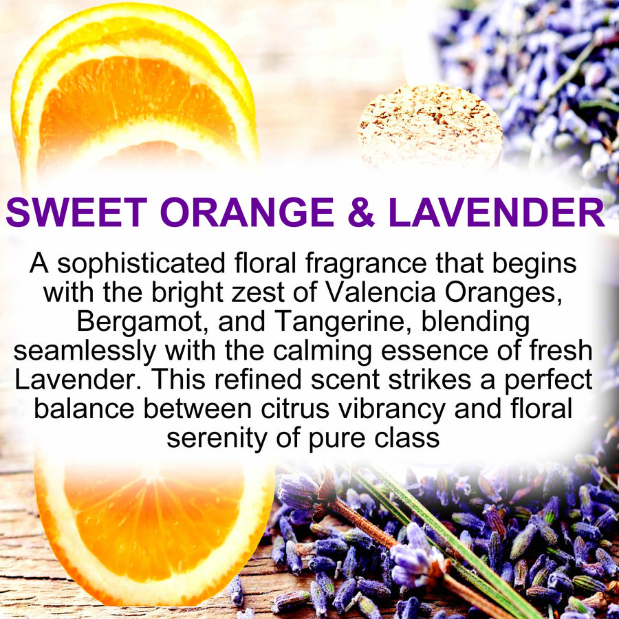 Sweet Orange & Lavender Body Wash/Shower Gel/Bubble Bath Plant Based Vegan Cruelty Free