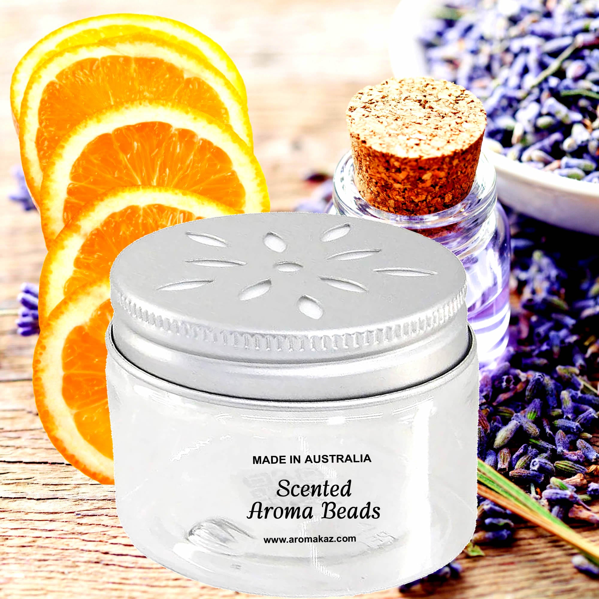 Sweet Orange & Lavender Air Freshener Aroma Beads - Room, Car, Pantry, Pet Areas, Linen