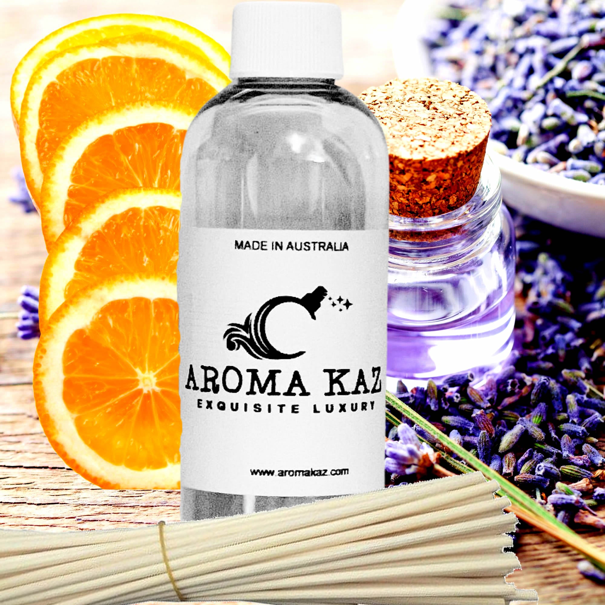 Sweet Orange & Lavender Diffuser Fragrance Oil with Reeds – Vegan Cruelty-Free Home Aroma