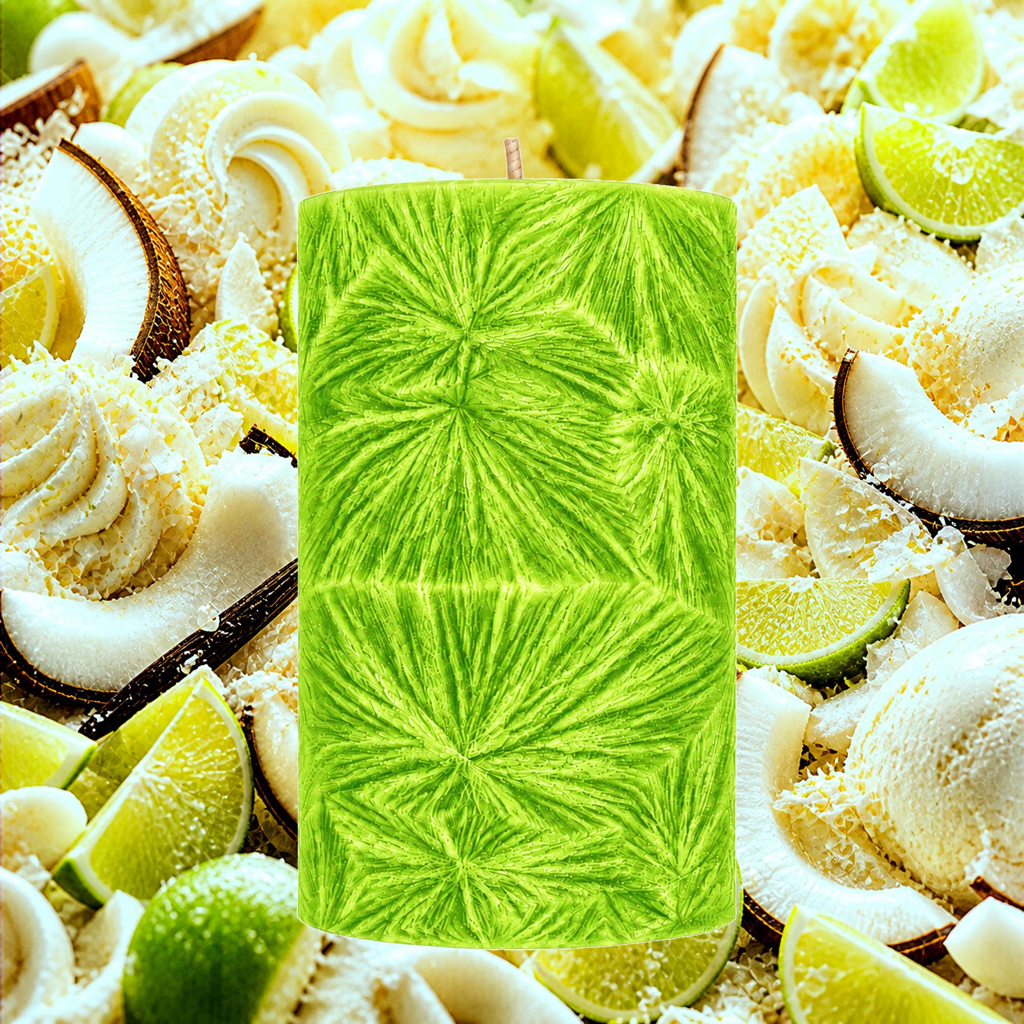 Tahitian Coconut Lime Pillar Candle