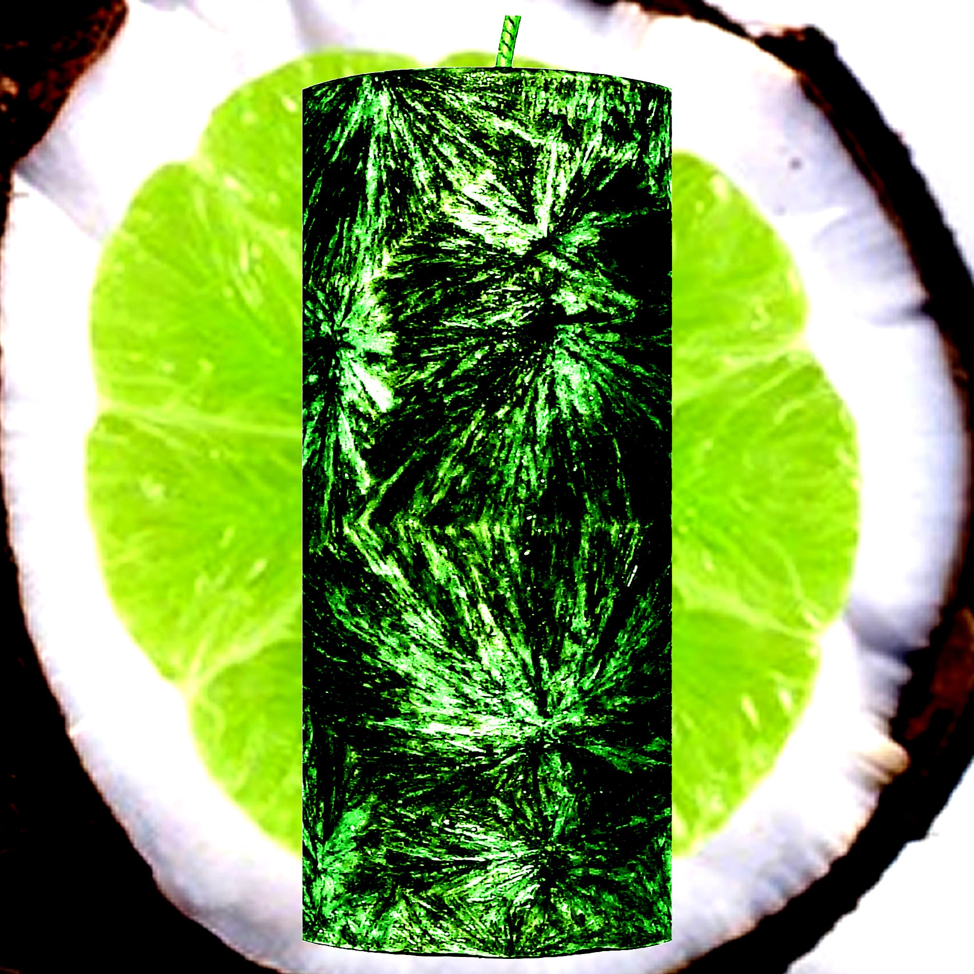 Tahitian Coconut Lime Pillar Candle – Plant-Based, Eco-Friendly, Vegan, Cruelty Free