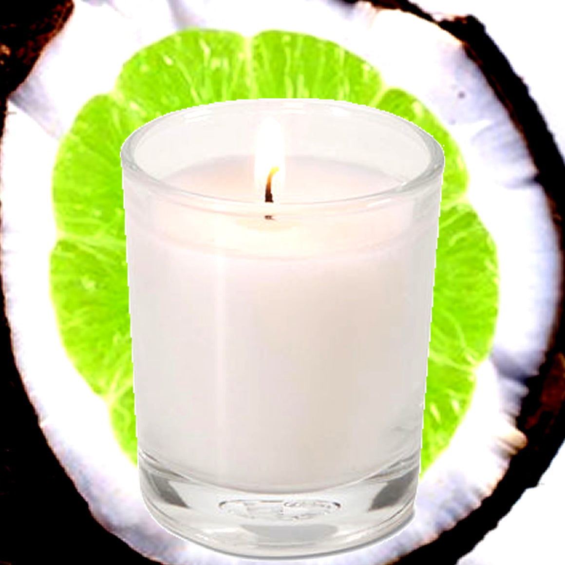 Tahitian Coconut Lime Eco Soy Votive Candles – Clean Burn, Plant-Based, Vegan & Pet Safe