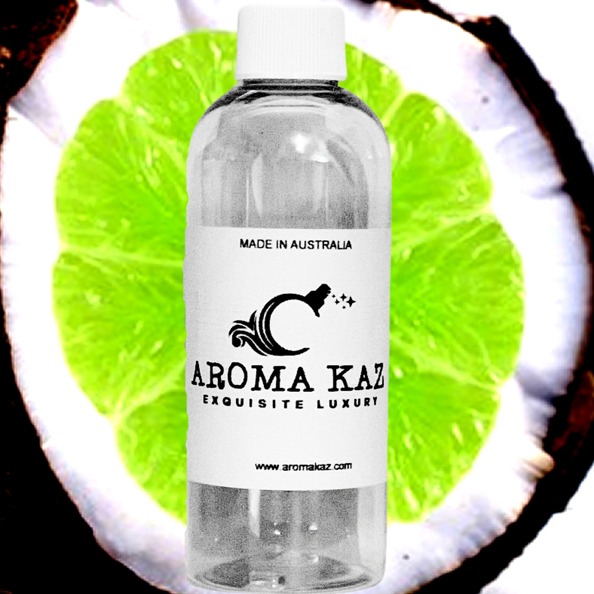 Tahitian Coconut Lime fragrance oil for candle making, soap making and perfume blending – vegan, cruelty-free featuring creamy coconut and zesty tropical lime, handmade in Australia.
