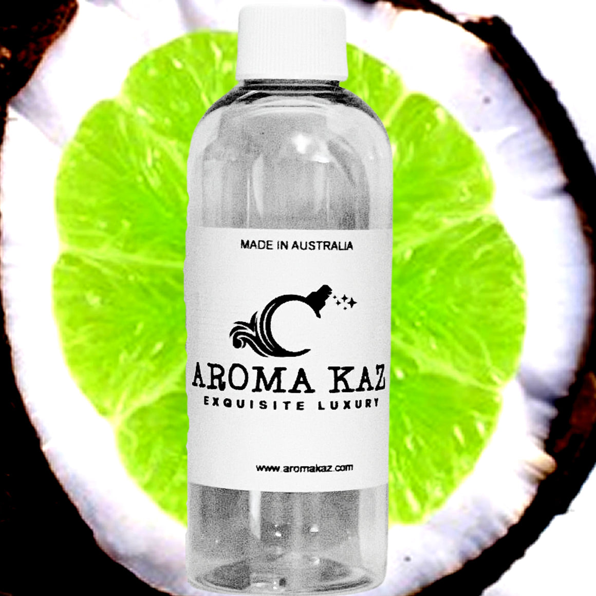Tahitian Coconut Lime fragrance oil for candle making, soap making and perfume blending – vegan, cruelty-free featuring creamy coconut and zesty tropical lime, handmade in Australia.