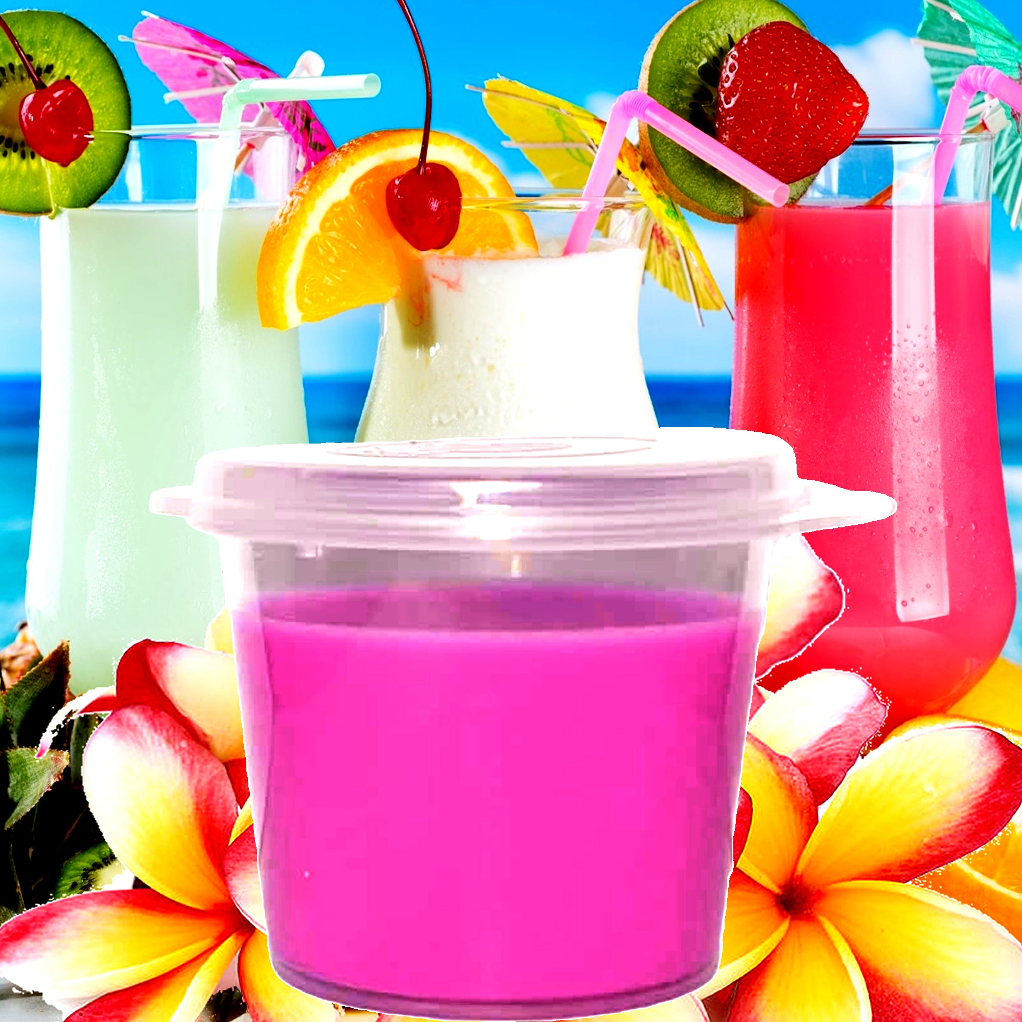 Tahitian Frangipani Soy Candle Melt Shot Pots – Plant-Based, Vegan, Cruelty-Free, Hand-Poured