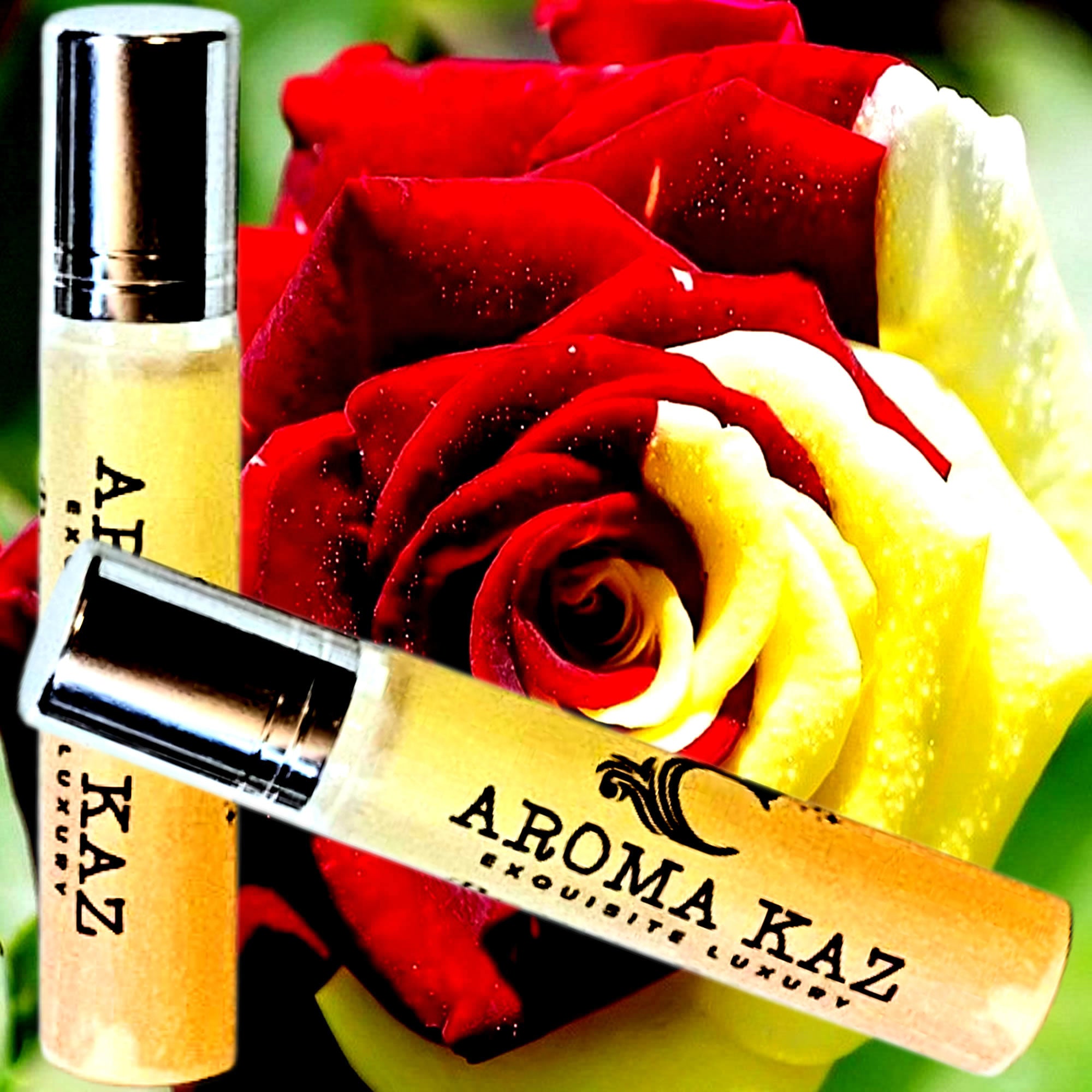 Tudor Rose & Amber Fragrance Roll On – vegan, cruelty-free perfume roll on featuring rich rose florals and warm golden amber, handmade in Australia.