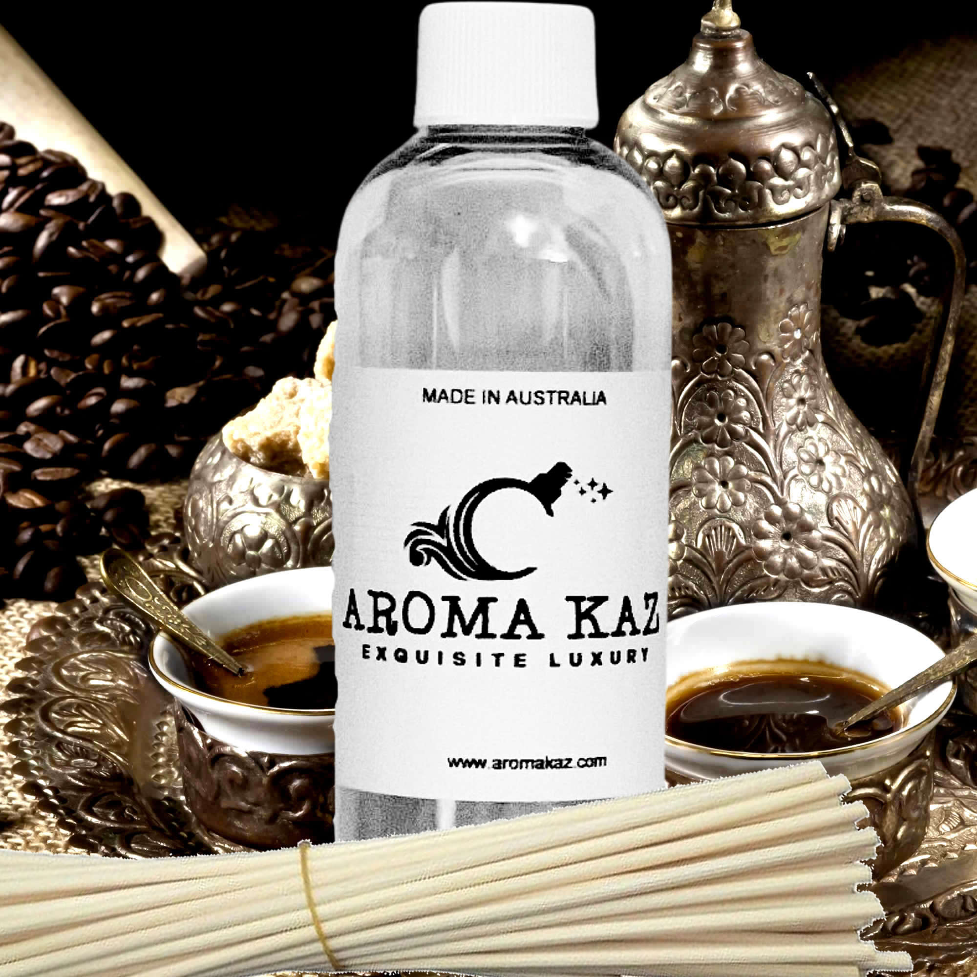 Turkish Mocha Diffuser Fragrance Oil with Reeds – Vegan Cruelty-Free Home Aroma