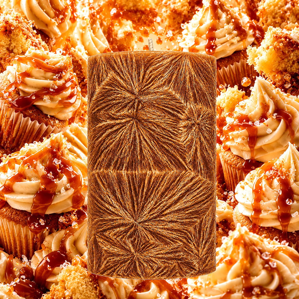 Vanilla Caramel Cupcakes Pillar Candle