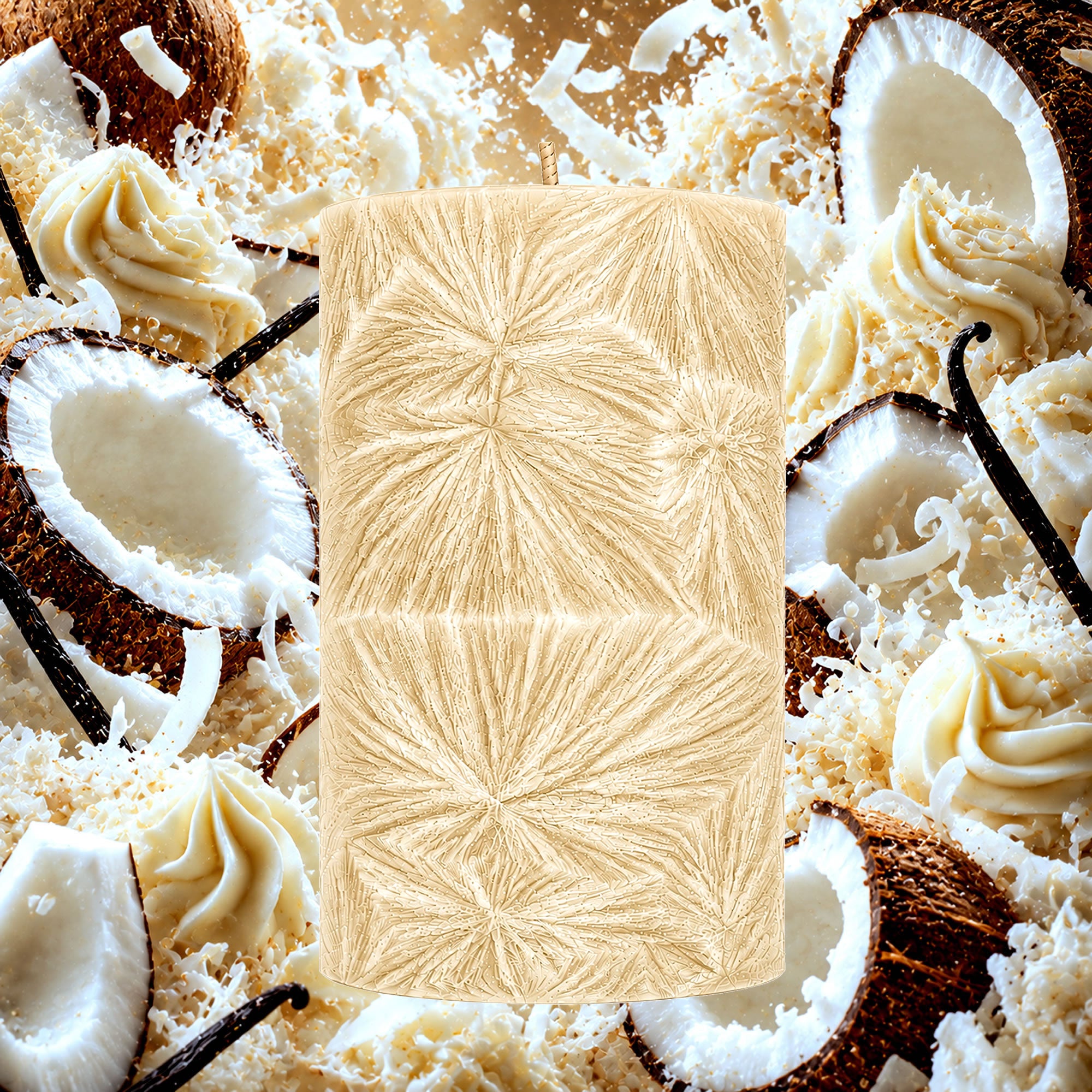 Vanilla Coconut Pillar Candle