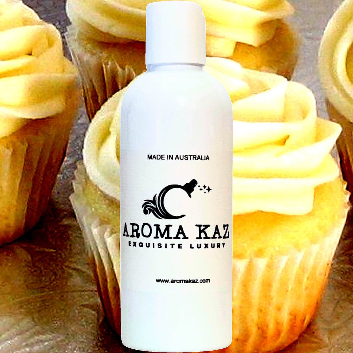 Vanilla Cupcakes Body Massage Oil – vegan, cruelty-free, plant-based hydrating oil with warm freshly baked vanilla cupcakes and sweet vanilla icing aroma, handmade in Australia.