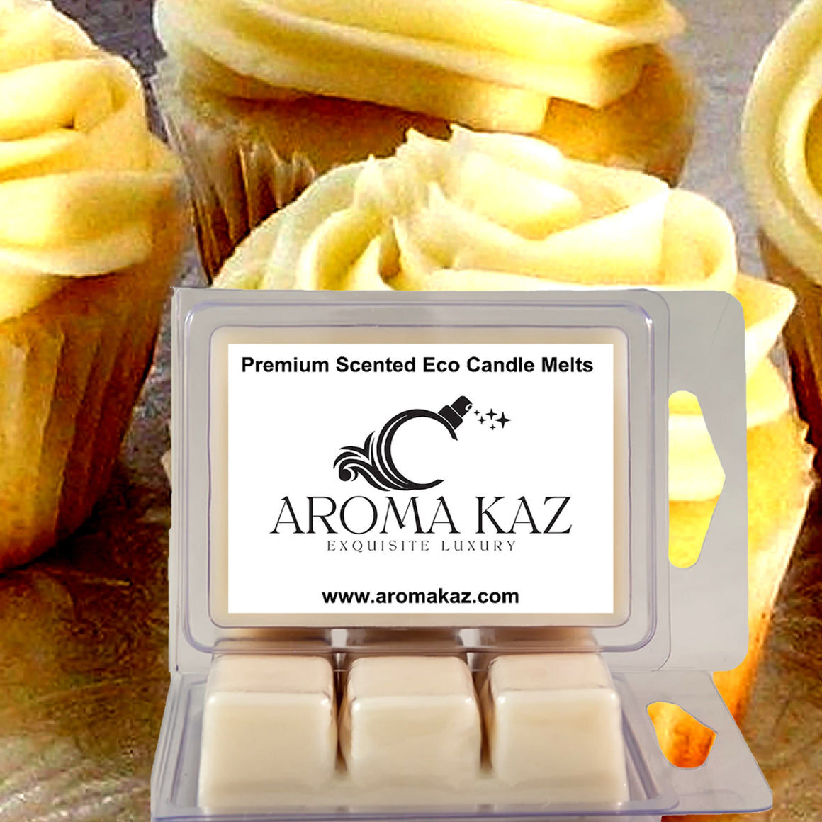 Vanilla Cupcakes eco soy wax melts – vegan, cruelty-free featuring warm freshly baked vanilla cupcakes and sweet vanilla icing aroma, handmade in Australia.