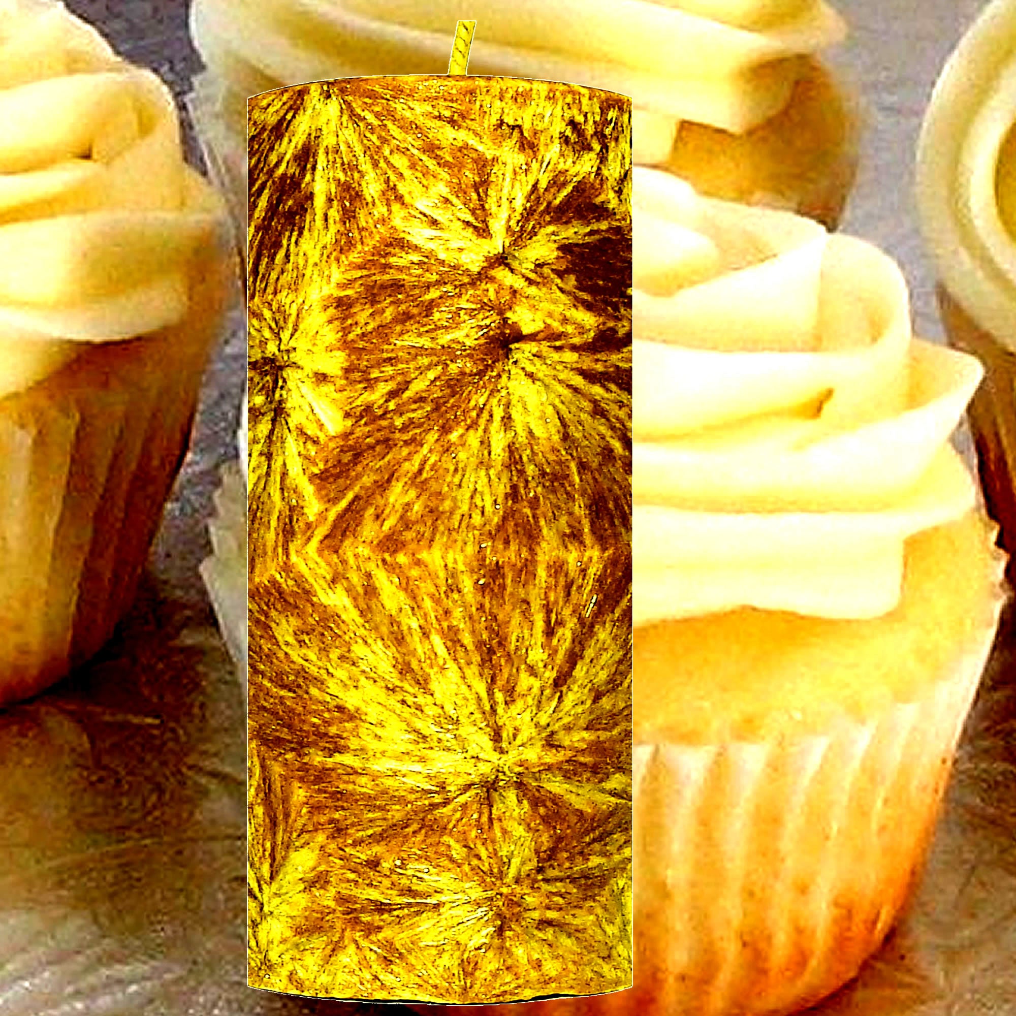 Vanilla Cupcakes Pillar Candle – Plant-Based, Eco-Friendly, Vegan, Cruelty Free