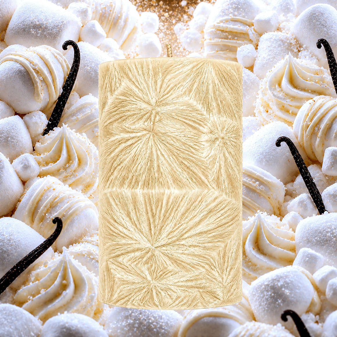 Vanilla Marshmallows Pillar Candle