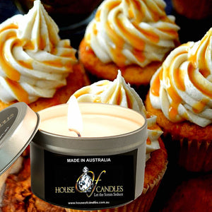 Vanilla Caramel Cupcakes Scented Eco Soy Tin Candles