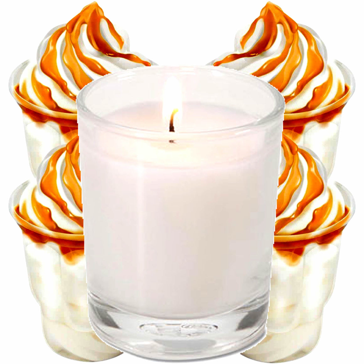 Vanilla Caramel Eco Soy Votive Candles – Clean Burn, Plant-Based, Vegan & Pet Safe