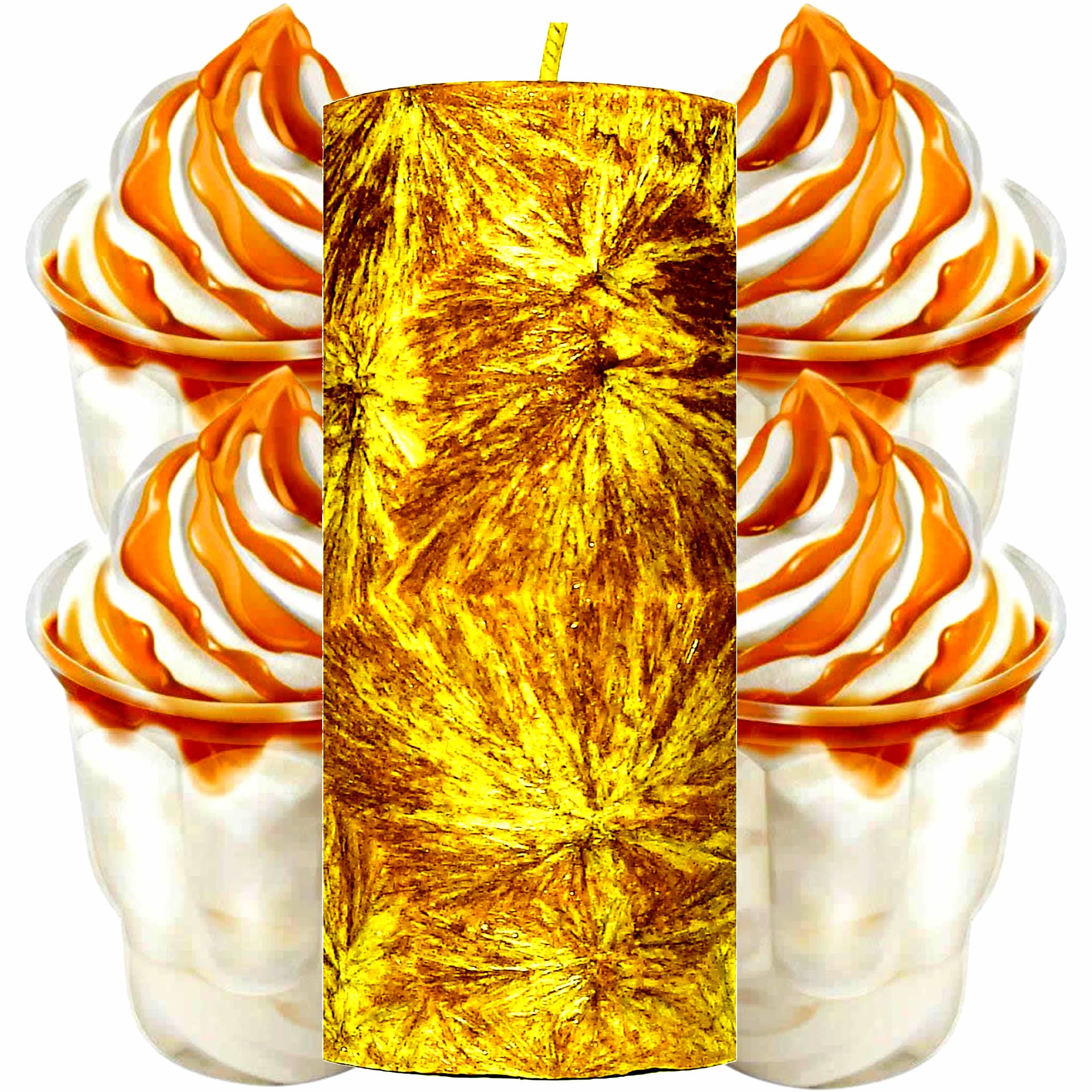 Vanilla Caramel Pillar Candle – Plant-Based, Eco-Friendly, Vegan, Cruelty Free