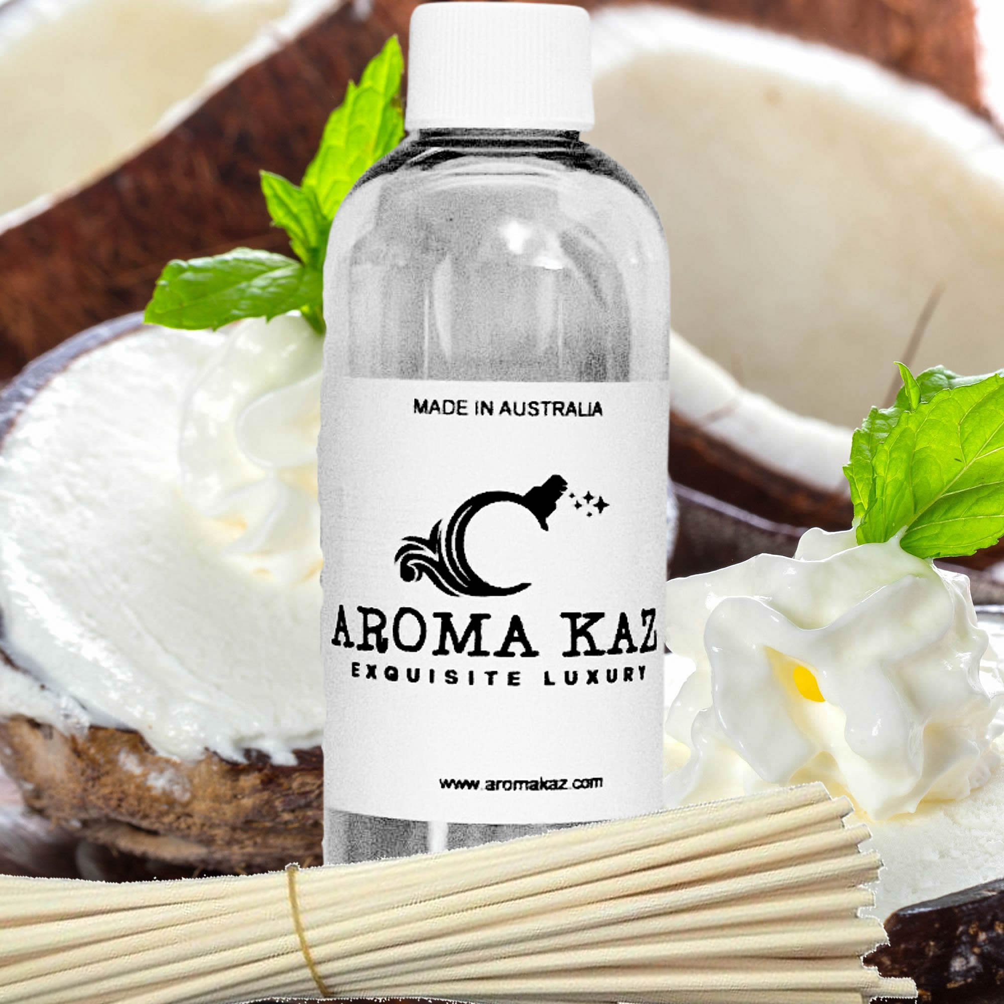 Vanilla Coconut Diffuser Fragrance Oil with Reeds – Vegan Cruelty-Free Home Aroma