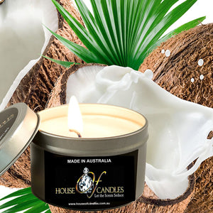 Vanilla Coconut Scented Eco Soy Tin Candles