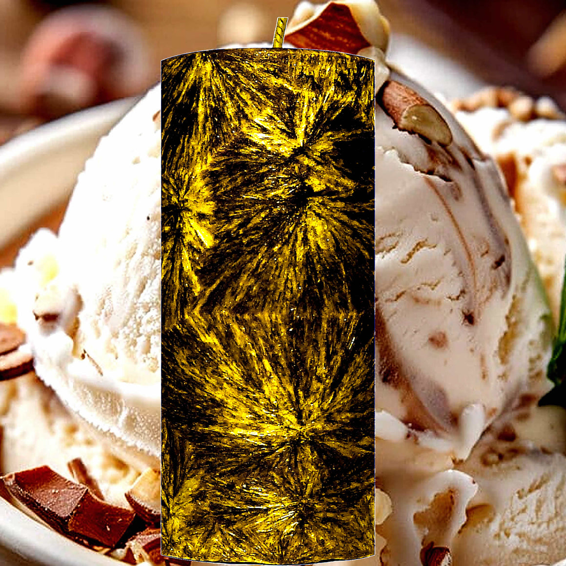 Vanilla Hazelnut Pillar Candle – Plant-Based, Eco-Friendly, Vegan, Cruelty Free