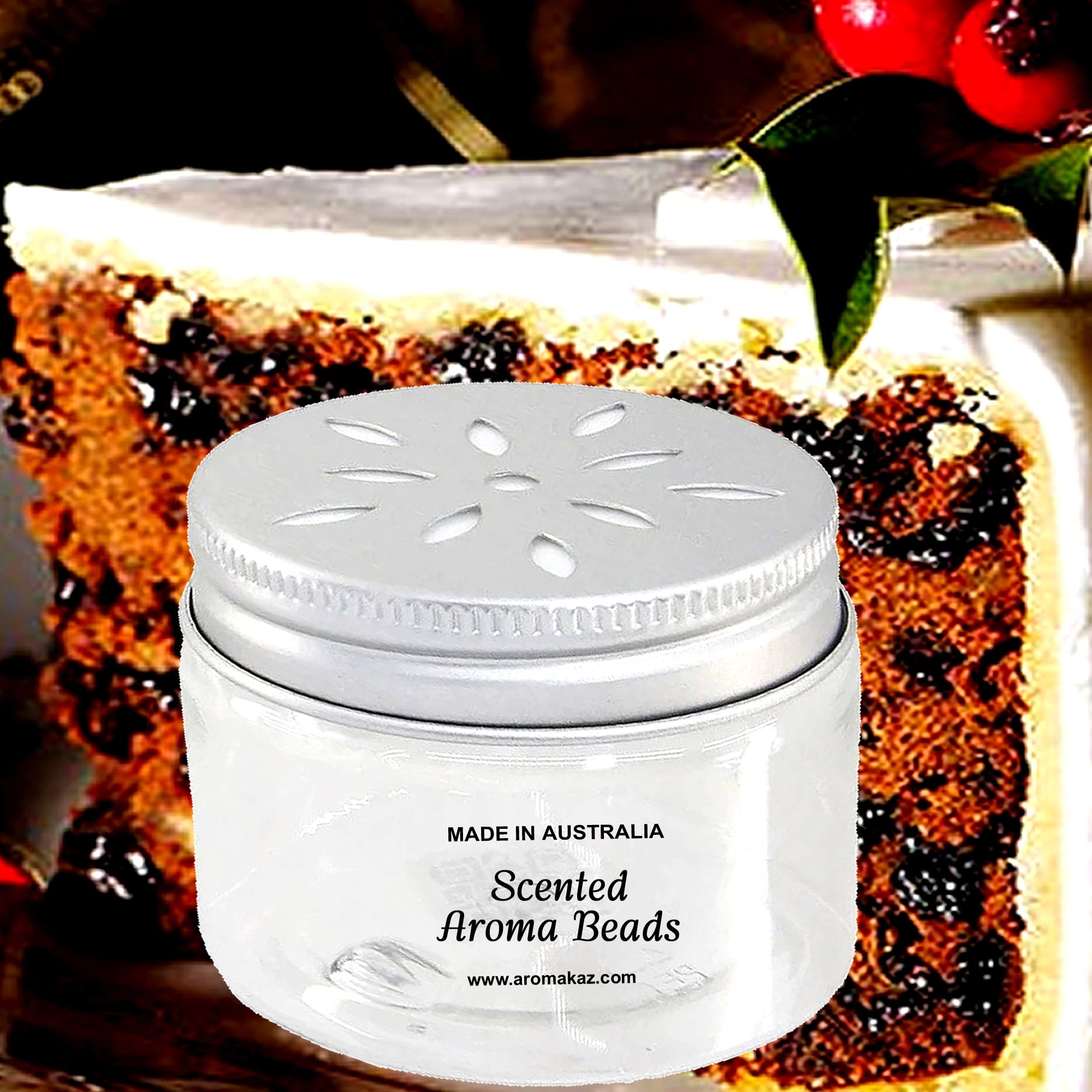 Vanilla Iced Christmas Cake Air Freshener Aroma Beads - Room, Car, Pantry, Pet Areas, Linen