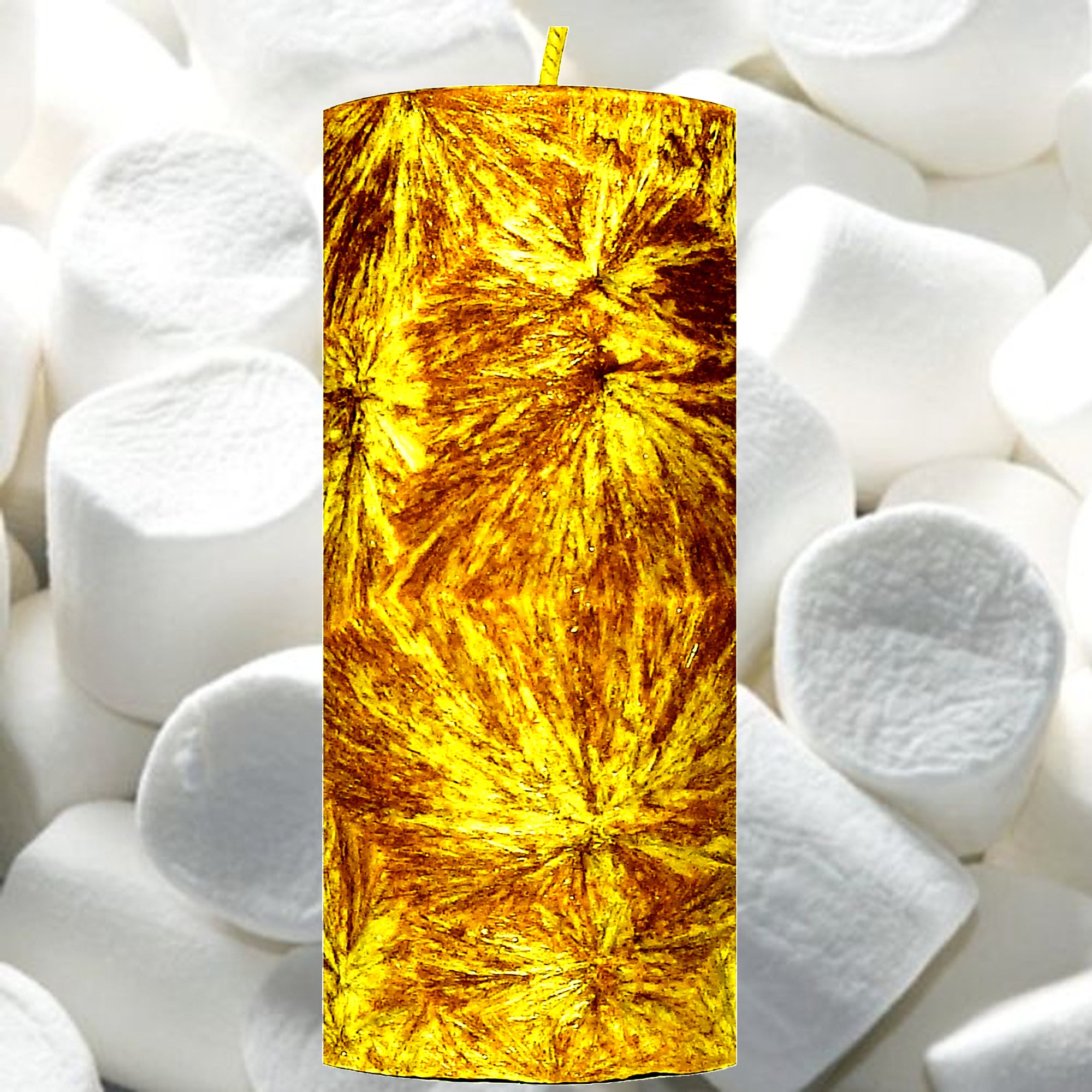 Vanilla Marshmallows Pillar Candle – Plant-Based, Eco-Friendly, Vegan, Cruelty Free