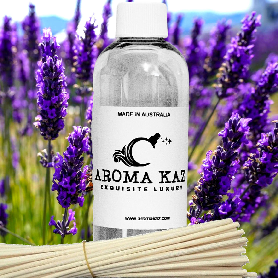 Vetiver & Lavender Diffuser Fragrance Oil Refill – vegan, cruelty-free featuring floral lavender and earthy vetiver, handmade in Australia.