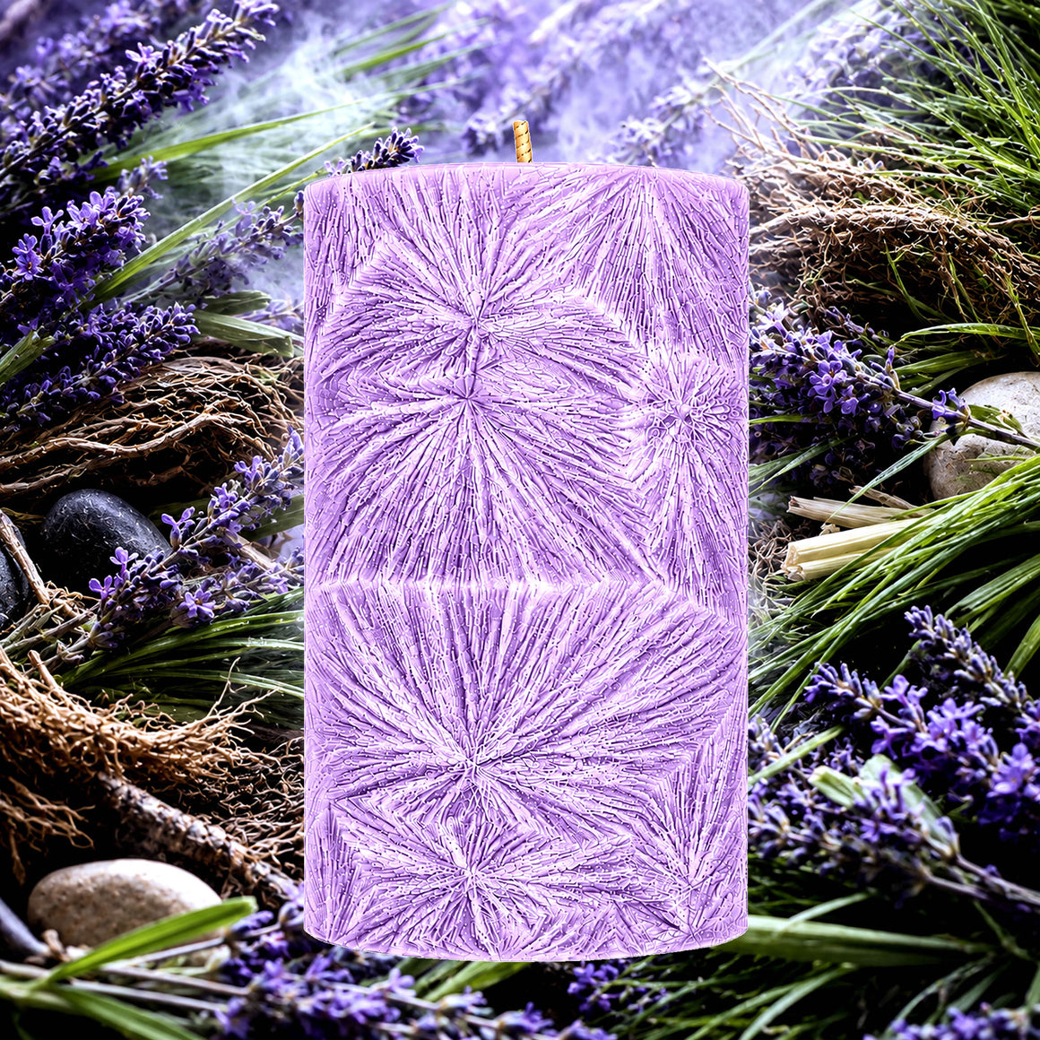 Vetiver & Lavender Pillar Candle