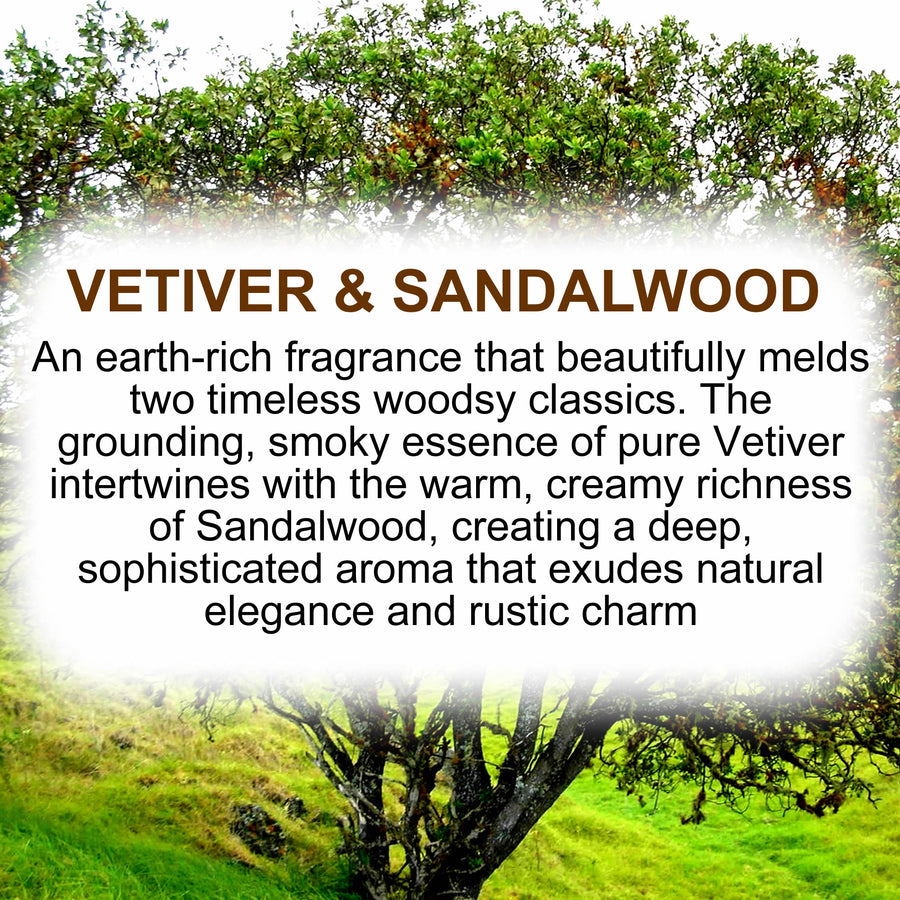 Vetiver & Sandalwood Diffuser Fragrance Oil with Reeds – Vegan Cruelty-Free Home Aroma