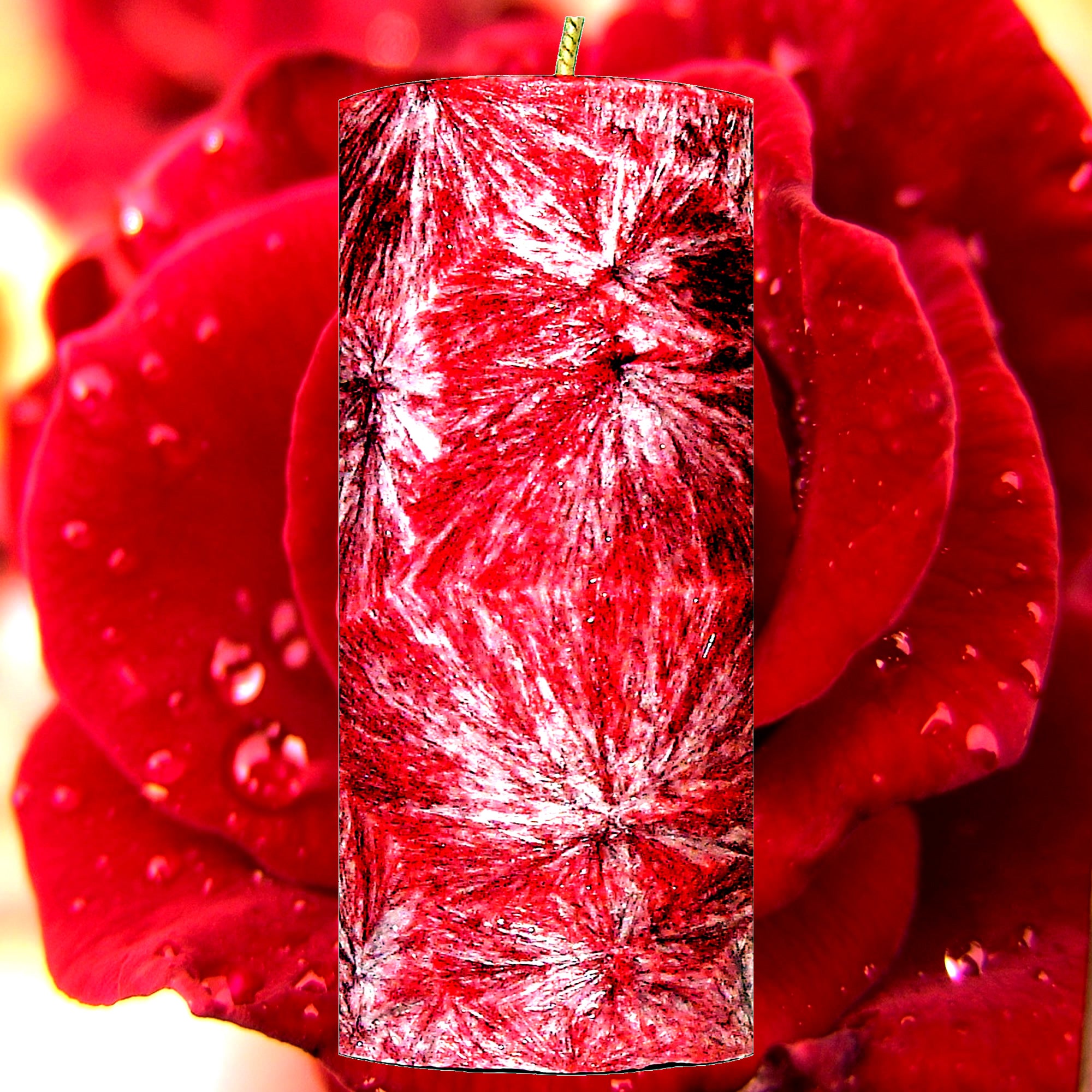 Victorian Rose Pillar Candle – Plant-Based, Eco-Friendly, Vegan, Cruelty Free