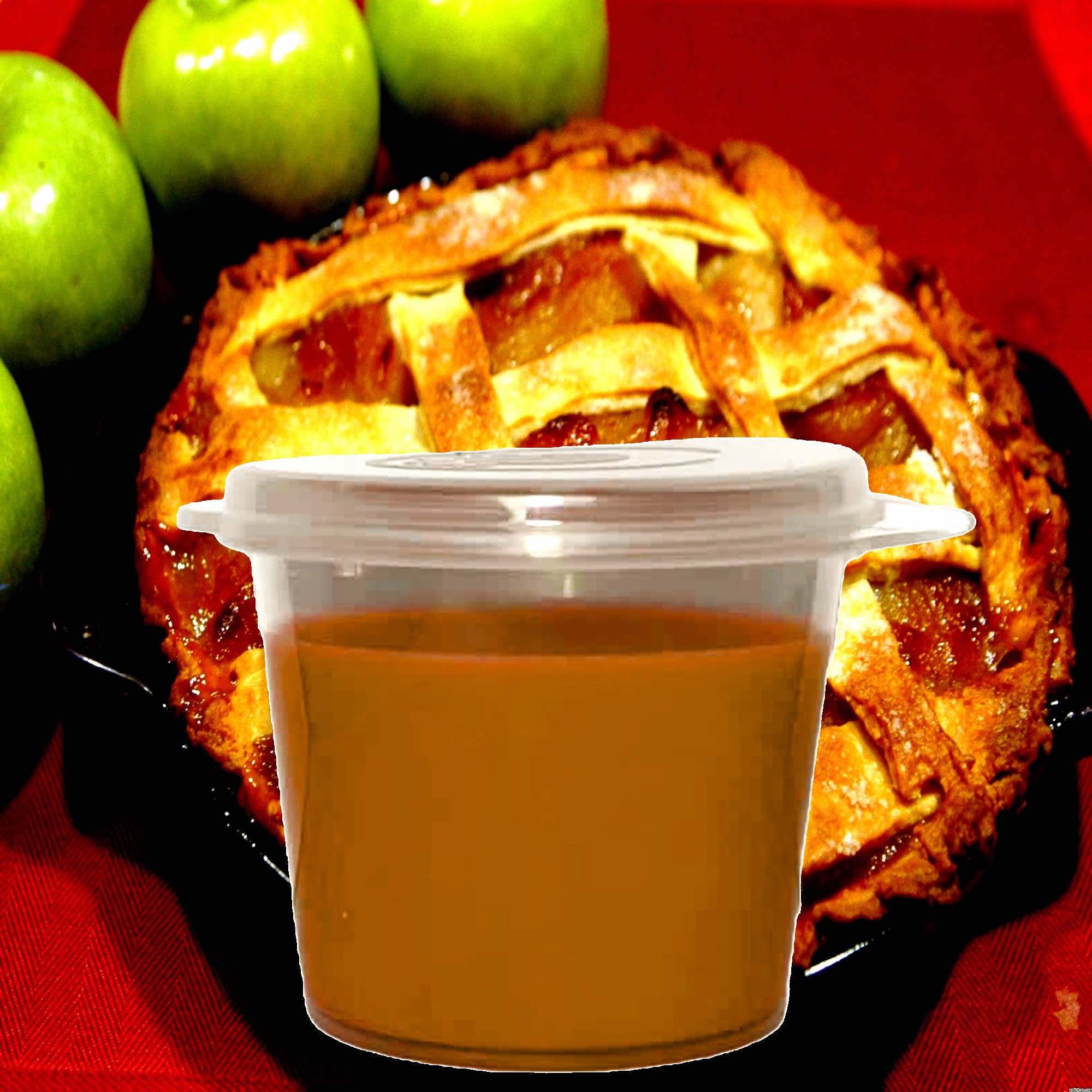 Warm Apple Pie eco soy wax melts – vegan, cruelty-free featuring sweet baked apples, cinnamon spice, and buttery crust, handmade in Australia.