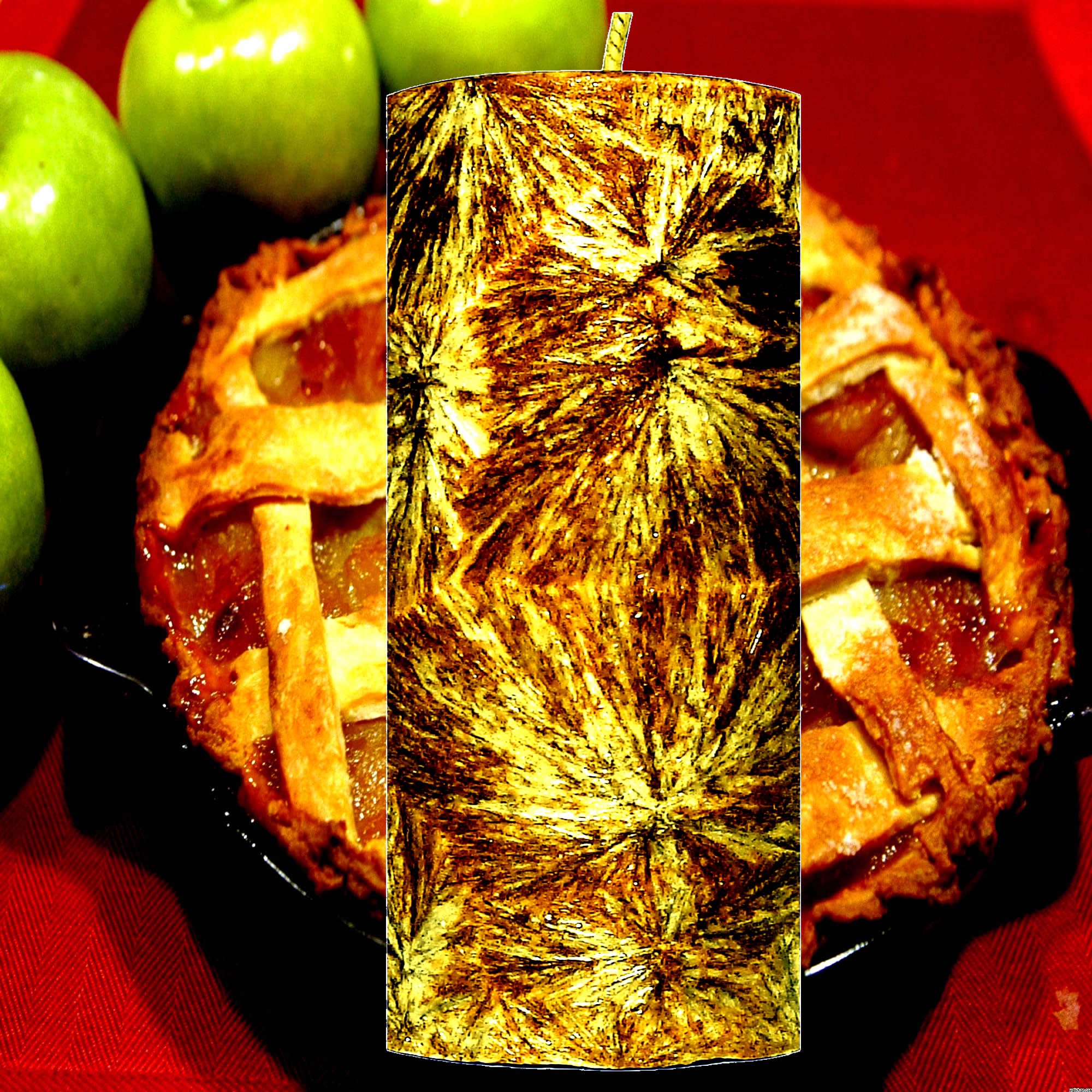 Warm Apple Pie Pillar Candle – Plant-Based, Eco-Friendly, Vegan, Cruelty Free