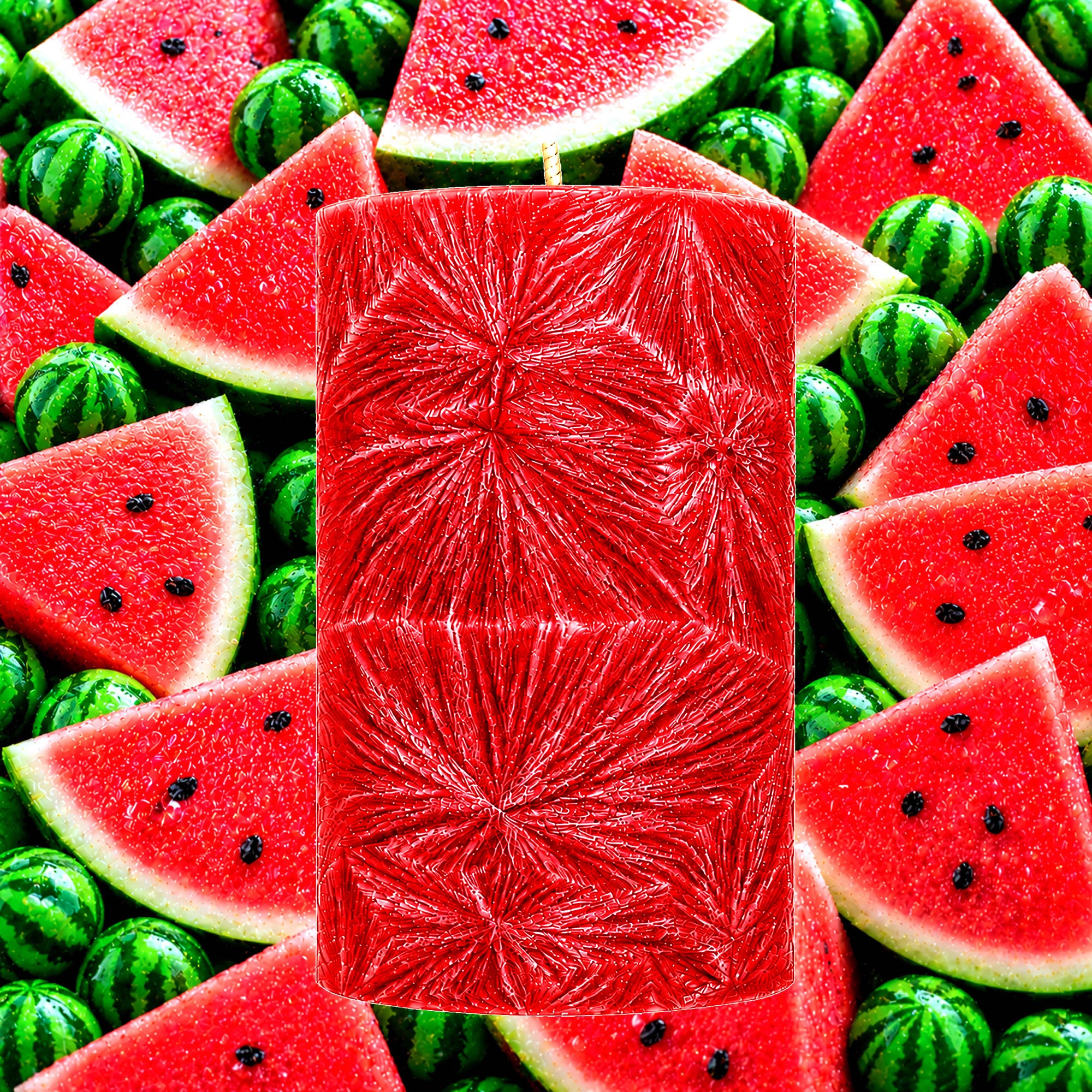Watermelon Bubblegum Pillar Candle