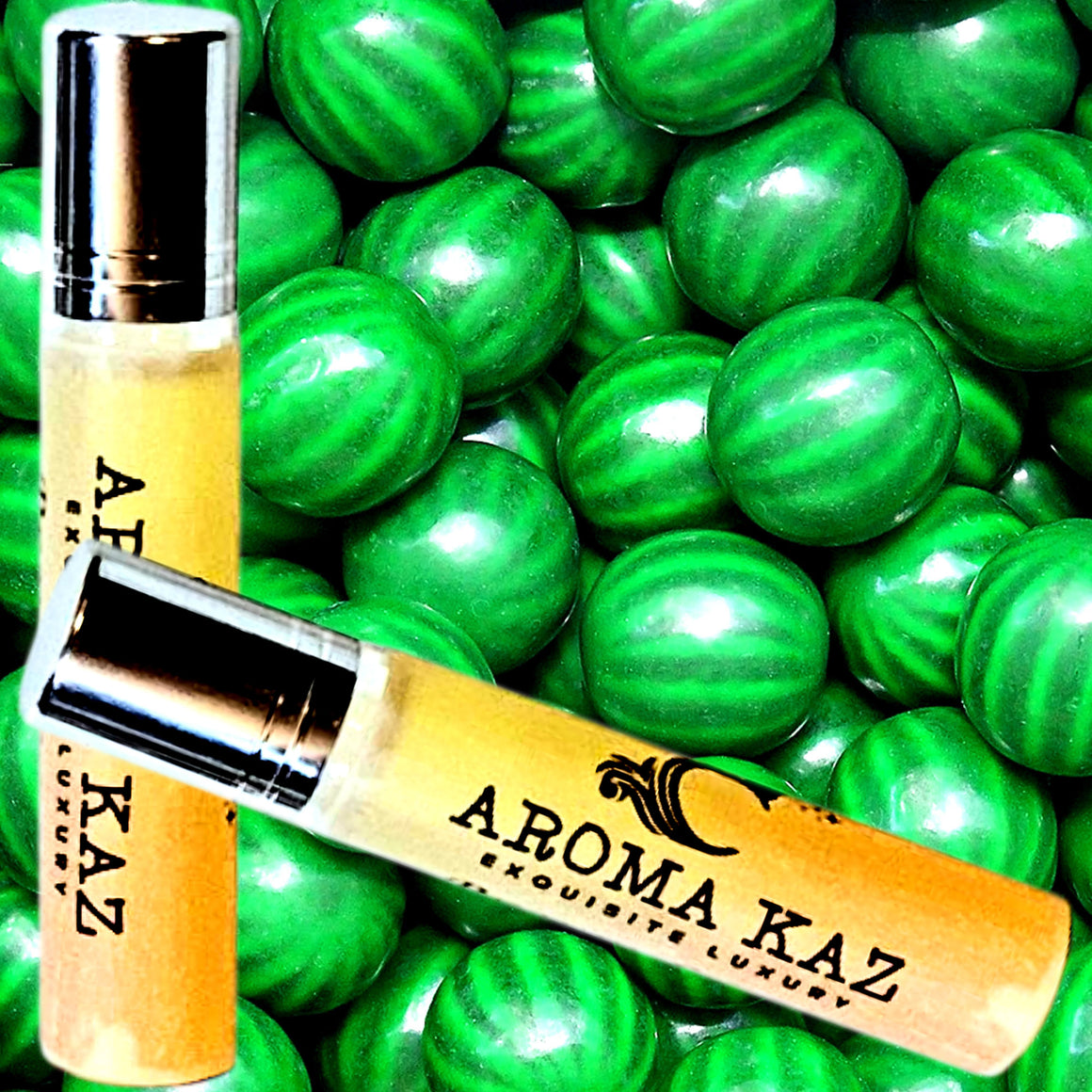 Watermelon Bubblegum Fragrance Roll On – vegan, cruelty-free perfume roll on featuring juicy watermelon and sweet bubblegum candy notes, handmade in Australia.