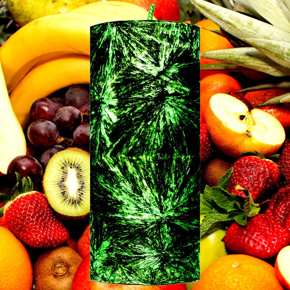 White Floral Nectarines Pillar Candle – Plant-Based, Eco-Friendly, Vegan, Cruelty Free