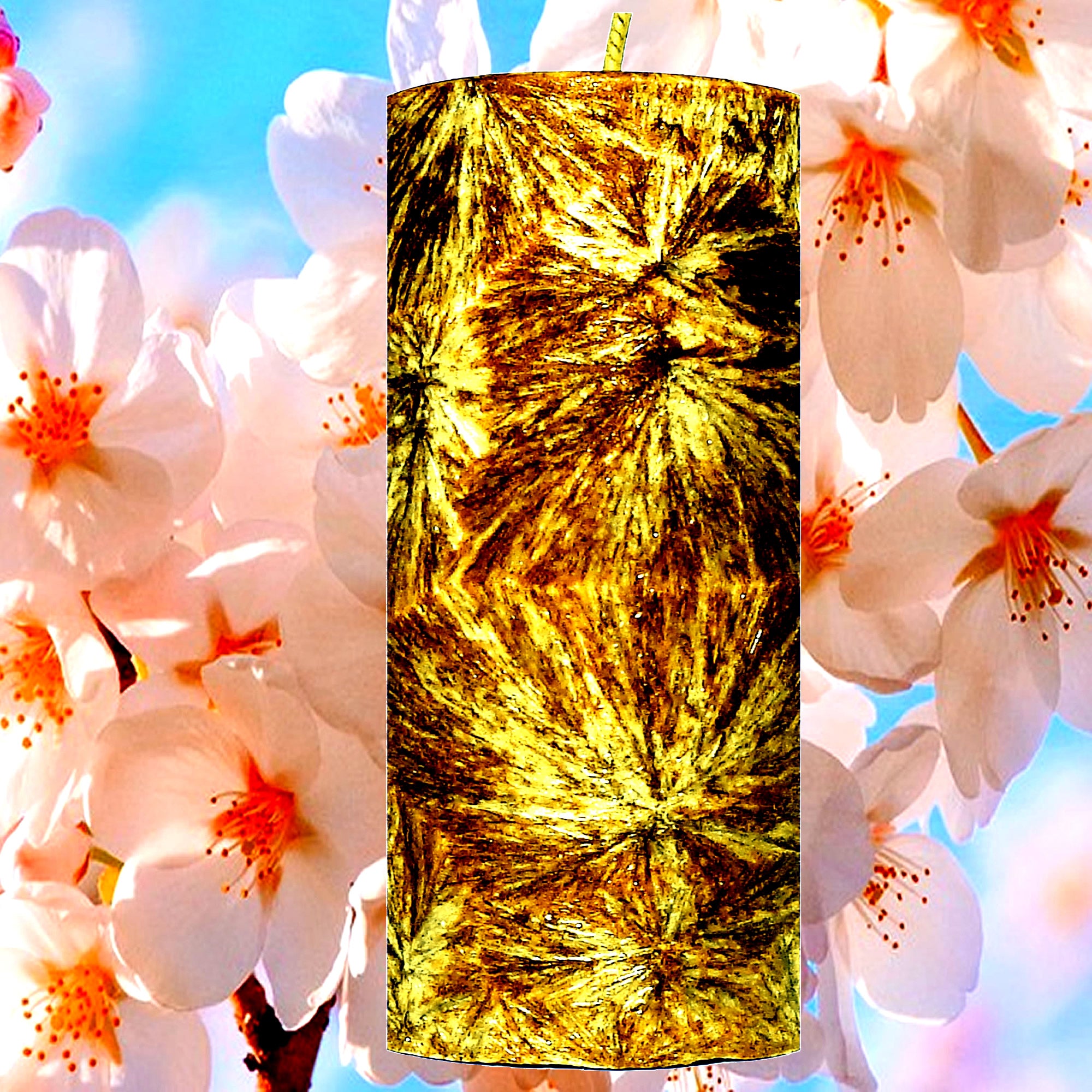 White Pepper Orange Blossoms Pillar Candle – Plant-Based, Eco-Friendly, Vegan, Cruelty Free