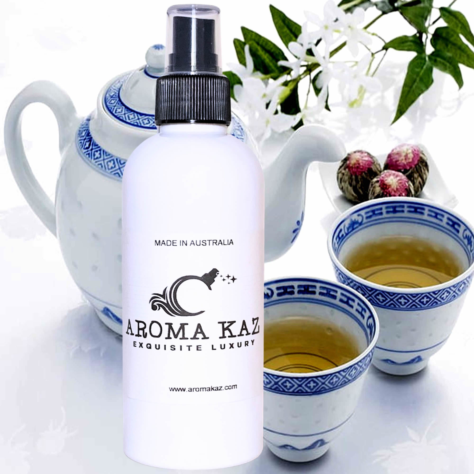 White Tea Car Air Freshener Spray Deodoriser – eco-friendly, vegan, cruelty-free handmade featuring sweetened white tea, handmade in Australia.