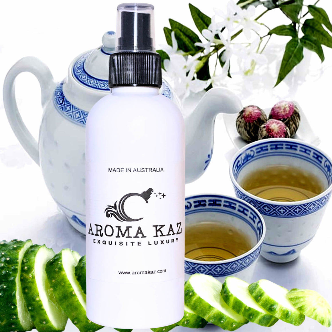 White Tea & Cucumber Room/Linen Spray Plant-Based Vegan Cruelty-Free Pet Safe