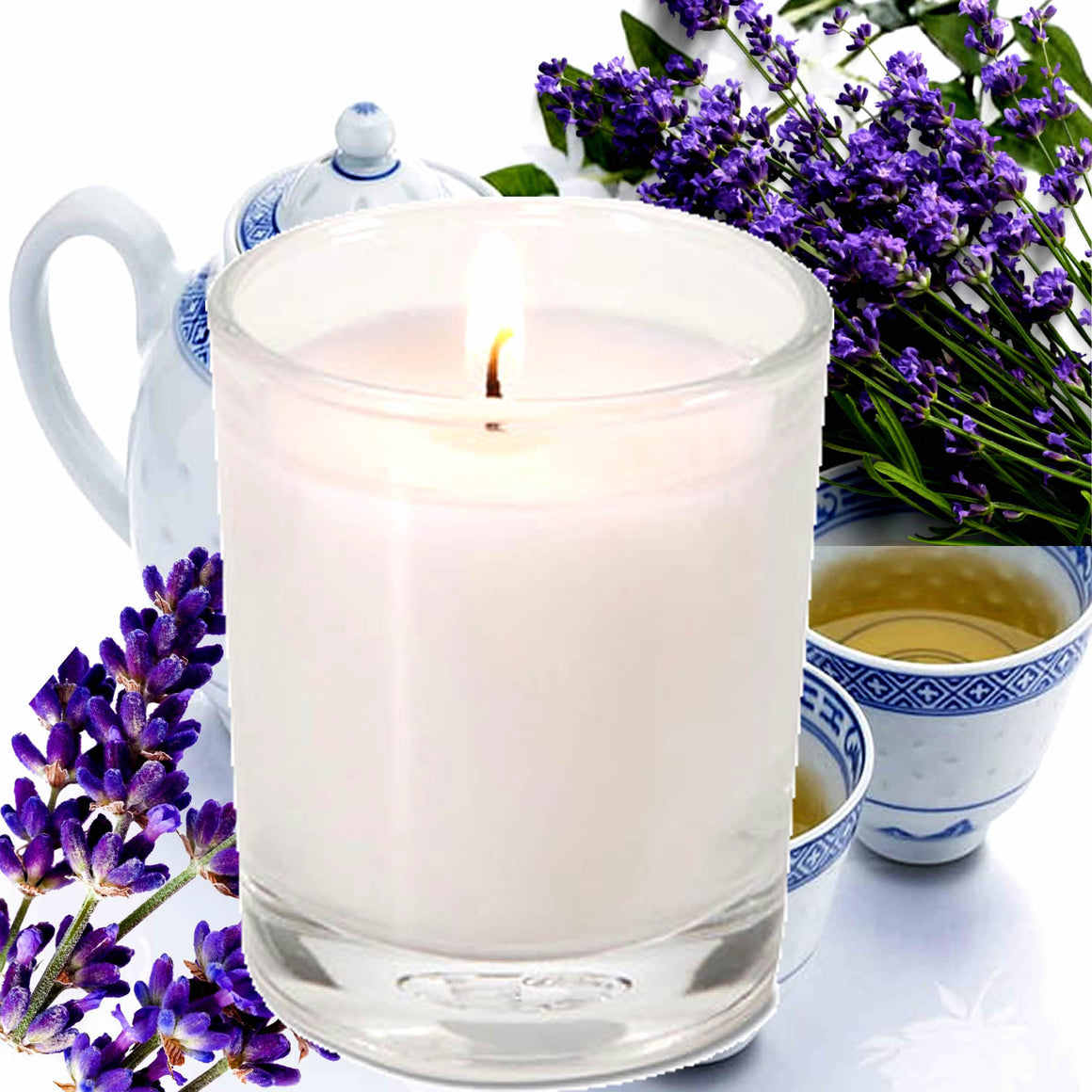 White Tea & Lavender Eco Soy Votive Candles – Clean Burn, Plant-Based, Vegan & Pet Safe